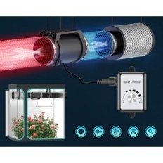 HG jauda 150 mm cauruļveida ventilators, elektrisks, 798 m³ / h izstāde