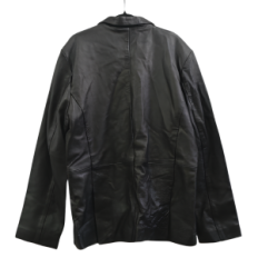 Leder-Sportjacke von Herren-Leder-Sportjacke Avirix EAQQ, Black, 2 Buttons, 2XL, EUR 54