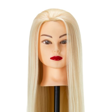 Testa di allenamento parrucchiere Gabbiano WZ2, capelli sintetici, colore 613, lunghezza 24" — vista frontale