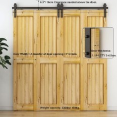 Komplekts biksluba 183 cm, melna, 4 durvīm 44 cm