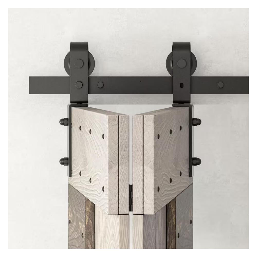 Kit voor schuifdeuren Hoconnie 4ft / 122cm, zwart, op 2 deuren