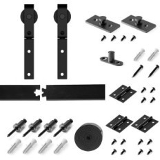 Kit til skydedøre Hoconnie 4ft / 122cm, sort, på 2 døre
