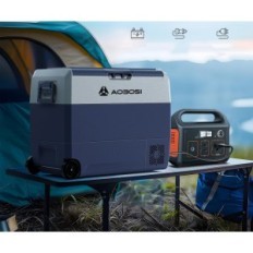 Kompressor AAOBOSI Kylskåp 60 L, WiFi, 12-24 V och 100-240 V, upp till -20 ° C