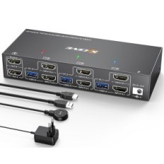 Przełącznik KVM YOUTINGHDAV KC-KVM302AS HDMI, 2 monitory Powystawowy