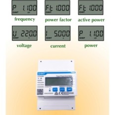 Elektrimeeter Kolmefaasiline Chint 3x220-380V Praegune tarbimisloendur LCD-ekraaniga