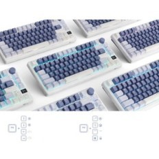 Teclado Royal Teclado Sem Fio Usado Kludge RK-M75, USB-C, Roxo