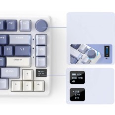 Gebrauchte drahtlose RK Royal Keyboard KLUDGE RK-M75, USB-C, Lila