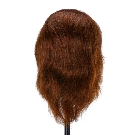 Gabbiano WZ3 frisørtræningshoved, naturhår, farve 4, længde 8" — bagfra