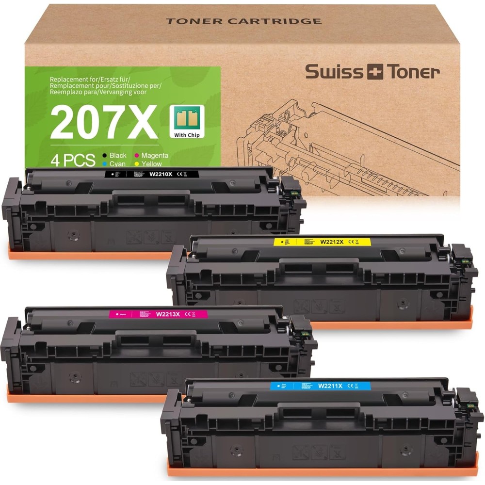 Austauschbarer Schweizer Toner, HP 207x-Drucker, für HP-Farbe, verwendet