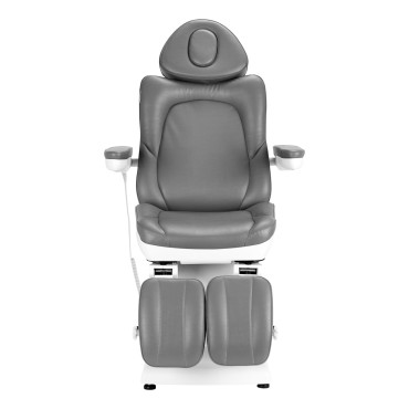 Električna kozmetička stolica Azzurro 870s pedikura 3 motora Siva — pogled sprijeda