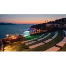 Premietacia obrazovka Vercorkin, 300 palcov, biela, použitá