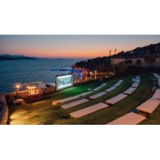 Projection screen Vercorkin, 300 inches, white, used