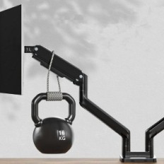 Uchwyt na monitor IMtKotW RZ-60-2, na 2 monitory, 17-35 cali, Używany