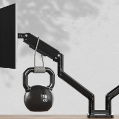 Uchwyt na monitor IMtKotW RZ-60-2, na 2 monitory, 17-35 cali, Używany