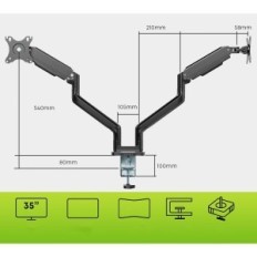 Monitori jälgimine Monitor RZ-60-2, 2 monitorid, kasutatud 17-35 tolli, kasutatud