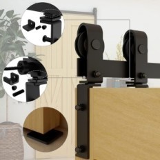 Vouwende deur Set 3.5ft / 107 cm Wolfbird deurmontageset