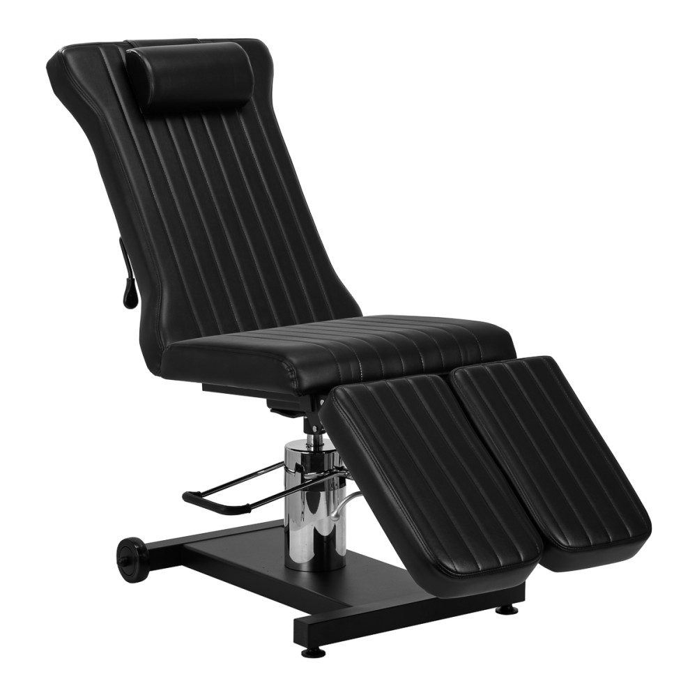 Fauteuil de tatouage Pro Ink 611 noir — vue latérale