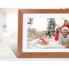 Digital Eyegle Frame, WiFi, 10,1 tommer, USB, lysebrun, skærmfejl, brugt