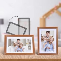 Ψηφιακό Πλαίσιο EyeGle, WiFi, 10,1 ίντσες, USB, ανοιχτό καφέ, ελάττωμα οθόνης, που χρησιμοποιείται