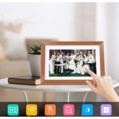 Ψηφιακό Πλαίσιο EyeGle, WiFi, 10,1 ίντσες, USB, ανοιχτό καφέ, ελάττωμα οθόνης, που χρησιμοποιείται