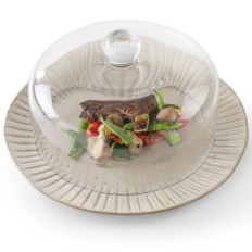 Cloche en verre pour fumer des plats sur assiette - HENDI 199978