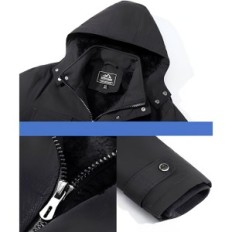 Heren Winterjack Tacvasen Grijs Maat L Warming Outdoor Jack Hooded Wind and Rain