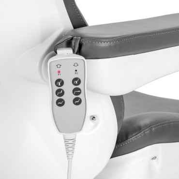 Električni kozmetični stol Azzurro 870s pedikura 3 motorji Siva — povečava kontrol