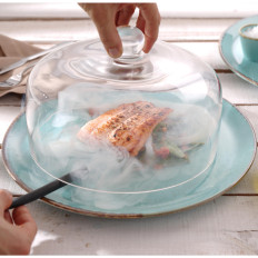 Cúpula de cristal para fumar platos en un plato - Hendi 199978