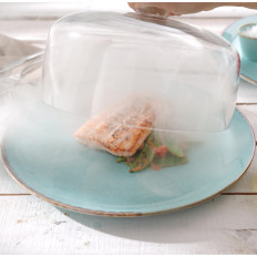 Glass dome for smoking dishes on a plate - Hendi 199978