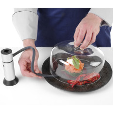 Cúpula de cristal para fumar platos en un plato - Hendi 199978