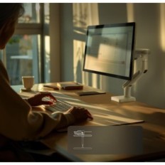 Desktronic stalak za jedan monitor, VESA 75/100 mm, bijela