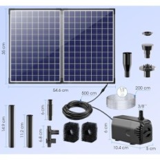Fakturering Pump, 18 V, 35 W med 2m slang Energisparande vattenpump för fontäner, vattendammar och akvarier
