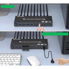 Kontroler KVM YOUTINGHDAV KC-KVM401A, 4 porty HDMI, 4K 60 Hz, Powystawowy