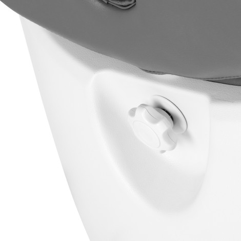 Elektrische cosmetische stoel Azzurro 870s pedicure 3 motoren grijs — detail bedieningselementen