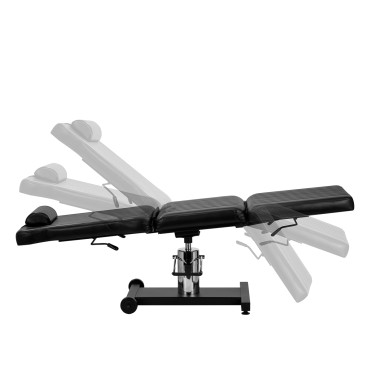 Fauteuil de tatouage Pro Ink 612 noir — vue latérale