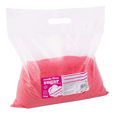 Farebný ochutený cukor pre červený cukor wat s jahodovou chuťou 5kg