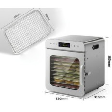 Dehydrator zum Trocknen von Früchten RESTEQ, 400 W, 10 Fachböden, Edelstahl
