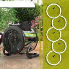 Electric heater for Greenhouse Bio Green Palma, 2 x 1000 W, Used