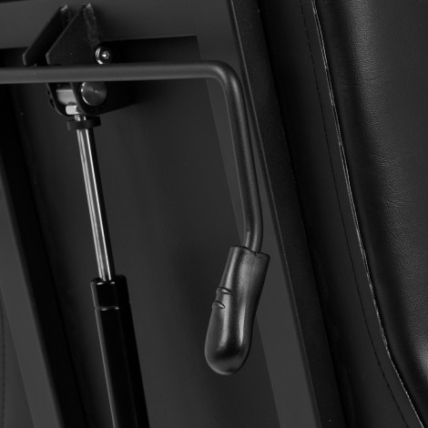 Fauteuil de tatouage Pro Ink 612 noir — gros plan poignée