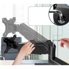 WorldLift-handgreep voor drie monitoren met een diagonaal van 17-27 inch