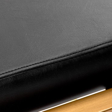 Gabbiano Porto-GM kappersstoel zwart — detail oppervlak