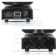 Lampa sceniczna LED WZYBUTA, 8 kolorów