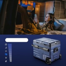 Kühlschrank tragbar 45 l 12V 220V Wifi Touristischer Kühlschrank AAOBOSI TWW45 Kompressor mit Temperatureinstellung