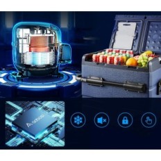 Kylskåp Portabel 45 L 12V 220V Wifi Turist Kylskåp AAOBOSI TWW45 Kompressor med temperaturjustering