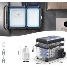 Ledusskapis Portable 45 L 12V 220V WiFi tūristu ledusskapis Aaobosi TWW45 kompresors ar temperatūras regulēšanu