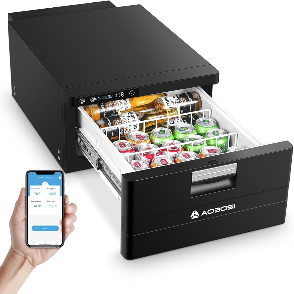 Aaobosi Car geladeira, 12 V, até -20 ° C, 31 L