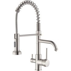 TVTiuo Kitchen Battery Nickel Brushed Stylish Faucet with Rotating Kitchen Sink