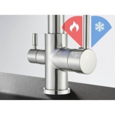 TVTiuo Küchenbatterie Nickel gebürstet stilvoller Wasserhahn mit rotierender Küche