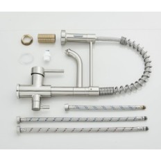 TVTIUO Cuisine Batterie Nickel Robinet élégant brossé avec lavabo de cuisine tournante