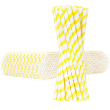Bio Papel ecológico palha palha grub 8 / 205mm - branco e amarelo 500pcs.